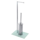 Piantana Porta Scopino e Porta Rotolo con Base Vetro-1