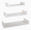 Set 3 Mensole da Parete 60-50-40x23,7x8 cm in Fibra di Legno Calamita Maxi  Rovere Sbiancato