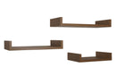 Set 3 Mensole da Parete 60-50-40x23,7x8 cm in Fibra di Legno Calamita Maxi  Rovere Tabacco-3