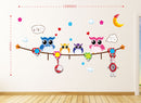 Sticker da Muro Owl con Appendini 120x65 cm Plastica-1