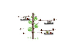Sticker da Muro Birds And Tree con Mensole 120x120 cm Plastica-3