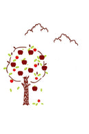 Sticker da Muro Apples con Post-It 120x125 cm Plastica-3