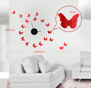 Sticker da Muro Orologio Butterflies con Post-It 100x80 cm Plastica-1