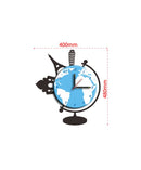 Sticker da Muro Orologio World 40x48 cm Plastica-2