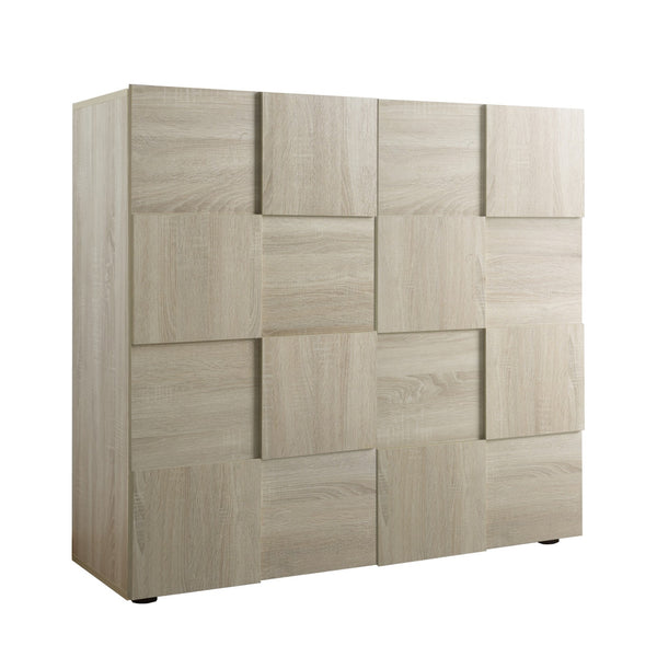 sconto Sideboard 2 Türen 120x42x110 cm in TFT Wood Checkers Oak Samoa