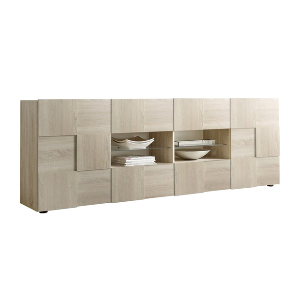 online Buffetschrank 2 Türen 4 Schubladen 240 x 42 x 84 cm in TFT Wood Checkers Samoa Oak