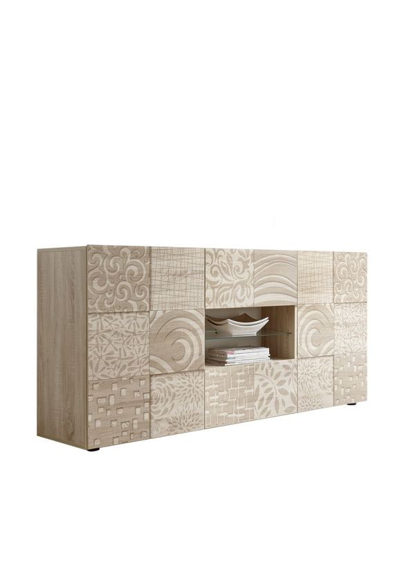 online Buffetschrank 2 Türen 2 Schubladen 180 x 42 x 84 cm in Samoa Oak Blossom TFT Wood