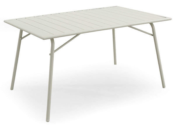 online Kraus Brunelleschi Klappbarer Gartentisch aus weißem Stahl 140 x 90 x 75,3 cm