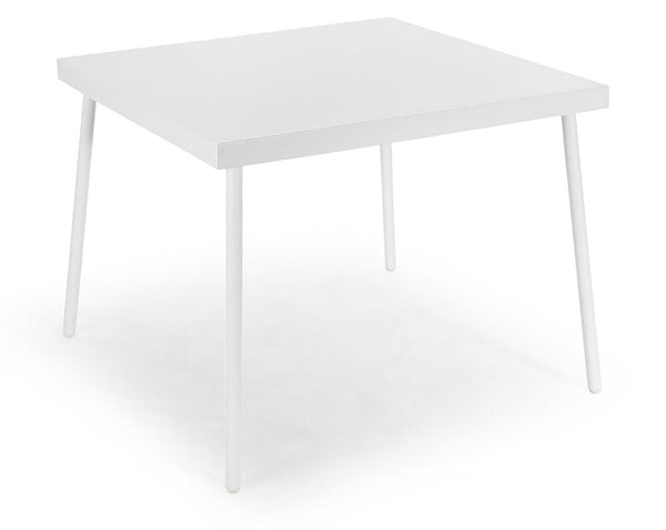 online Kraus Giotto Gartentisch aus weißem Stahl 70x70x71 cm