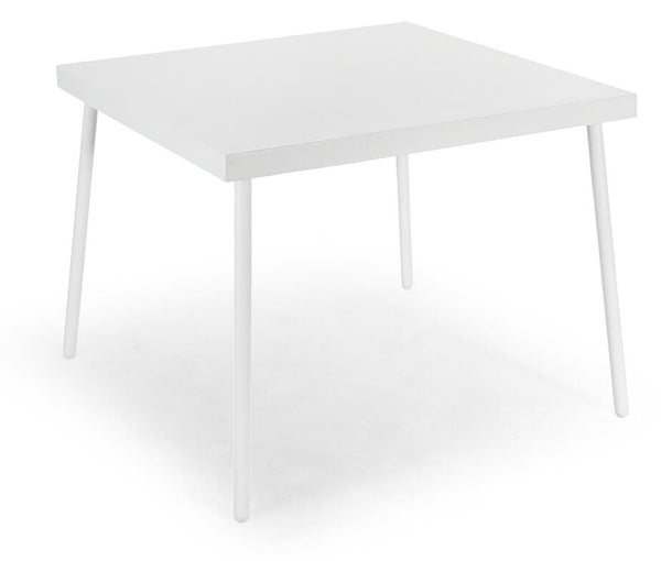 online Kraus Giotto Gartentisch aus weißem Stahl 90x90x71 cm