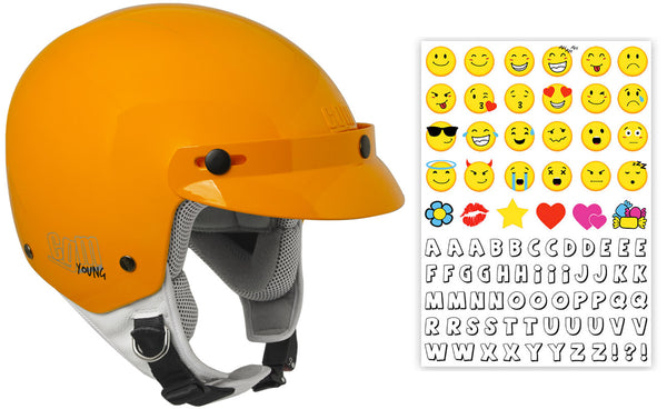 acquista Demi-Jet-Helm für Kinder mit CGM Cuba Smile 204S Orange Peak