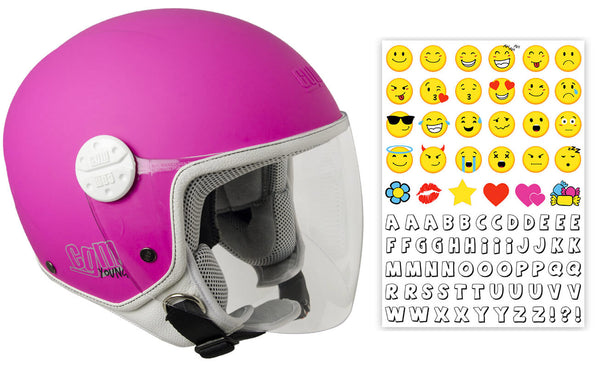 sconto Demi-Jet-Helm für Kinder mit langem Visier CGM Varadero Smile 206S Fuchsia Matt