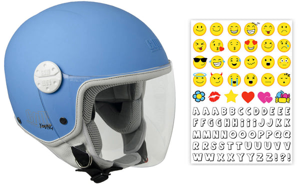 online Demi-Jet-Helm für Kinder mit langem Visier CGM Varadero Smile 206S Mattblau