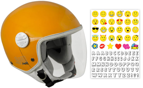 Demi-Jet-Helm für Kinder CGM Varadero Smile 206S Orange langes Visier sconto