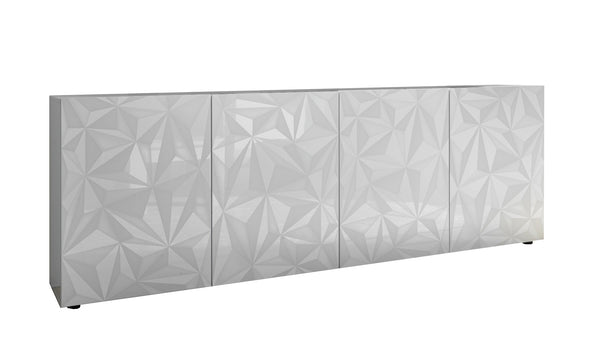 Buffetschrank 4 Türen 241 x 42 x 84 cm in glänzend weißem Prager TFT-Holz online