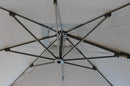 Ombrellone da Giardino Lipsi Decentrato 3x3 m in Alluminio Grigio-5