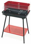 Barbecue a Carbone Carbonella Rettangolare 58x38 cm Soriani Sun-day Rosso-1
