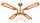 Kooper Windy Brown Deckenventilator mit 4 Flügeln und Lampe Ø106cm 3 Geschwindigkeiten