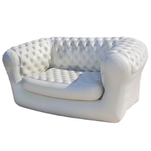 Aufblasbares Sofa mit zwei Sitzen aus PVC mit Pumpe zum Aufblasen von Happy Air Events sconto