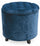 Pouf Fußstütze Container Ø55x55 cm in Blue Soriani Velvet