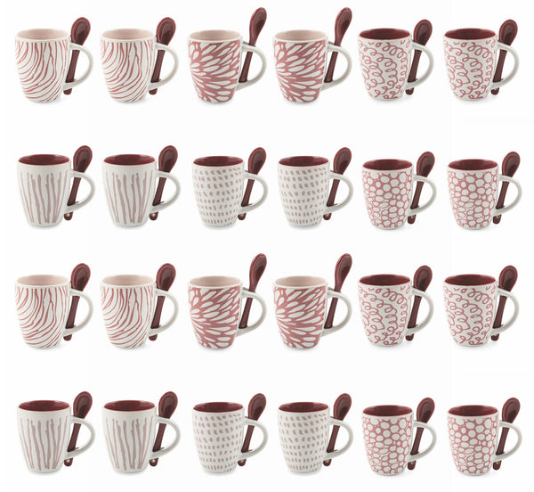 online Set mit 24 Kaffeetassen Ø5,5x6,5 cm aus Keramik Villa d'Este Home Tivoli Aurora