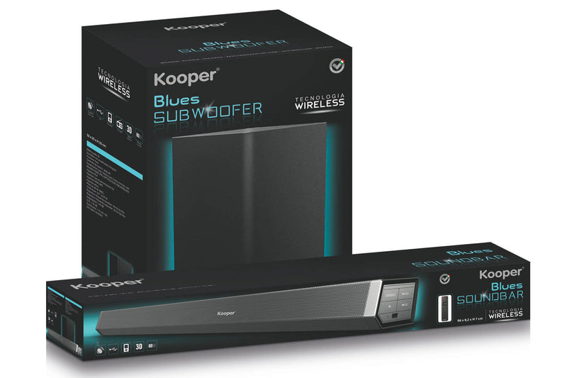 Soundbar 2.1 con Subwoofer Wireless 80W Kooper Blues Speaker Nero-10