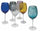 Set mit 6 Bechern aus farbigem Glas mit Polka Dots und gewellter Oberfläche 300 ml Villa d'Este Home Tivoli Shiraz