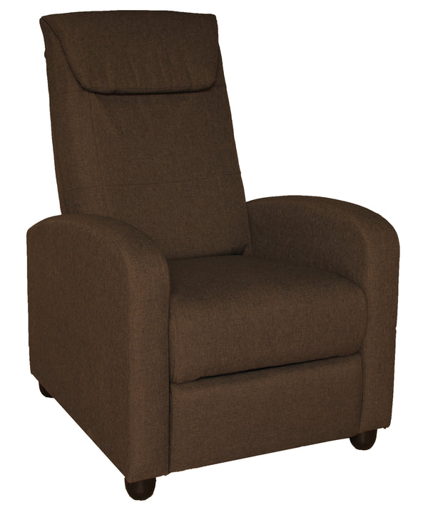 prezzo Manuell verstellbarer Relax-Sessel 75 x 65 x 101 cm aus braunem Stoff