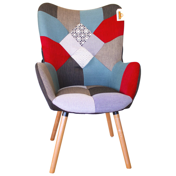 Indoor-Relax-Sessel 71 x 68 x 108 cm aus Patchwork-Stoff online