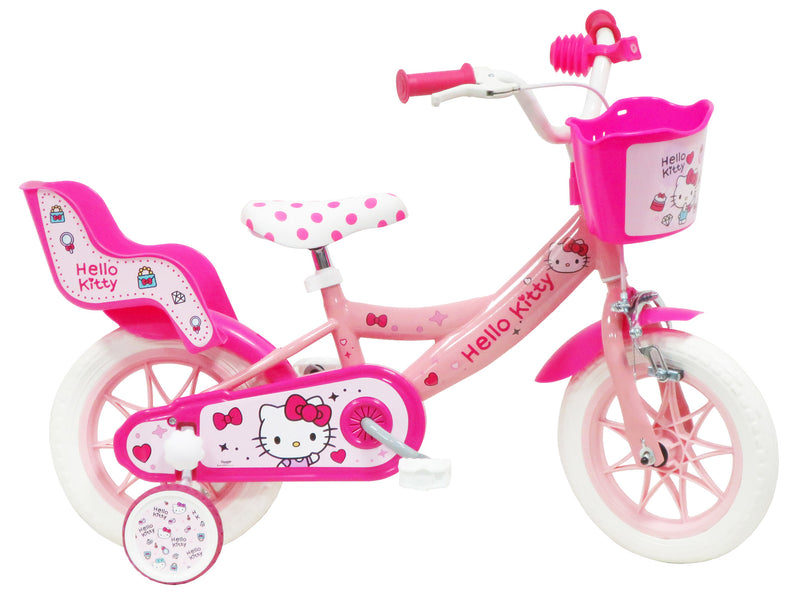 Bicicletta per Bambina 12" 1 Freno Gomme in EVA Hello kitty Rosa-1