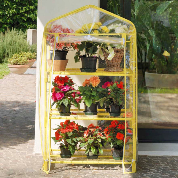 online Gartengewächshaus 3 Regale aus Stahl mit Plane Rama Azalea Yellow