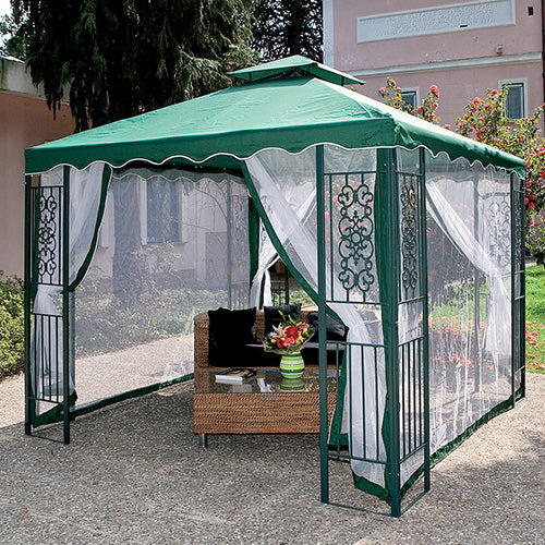 Gartenpavillon Stahlkonstruktion verzierte Seitenwände 300X300X270Cm  prezzo