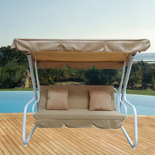Schaukelsofa 3-Sitzer mit verstellbarer Rückenlehne für Bettfunktion 200 x 118 x 164 cm  acquista