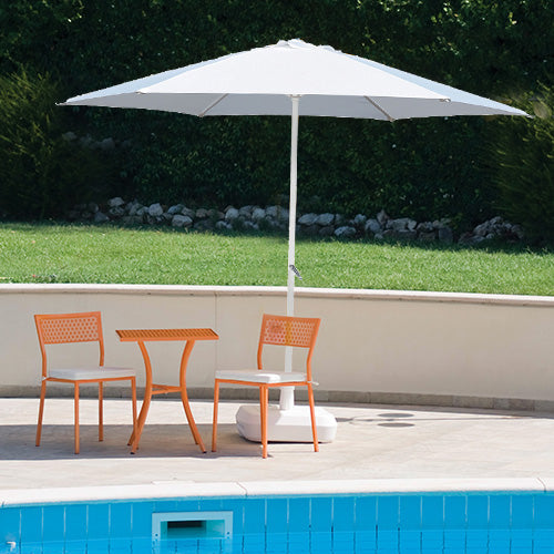online Rechteckiger Sonnenschirm aus weißem Aluminium 200X300Cm für Garten für Gartenmöbel 