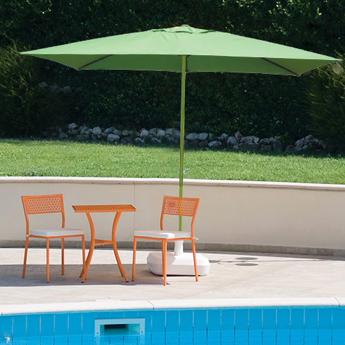 prezzo Rechteckiger grüner Sonnenschirm aus Aluminiumstruktur 200 x 300 cm für den Garten für Gartenmöbel 