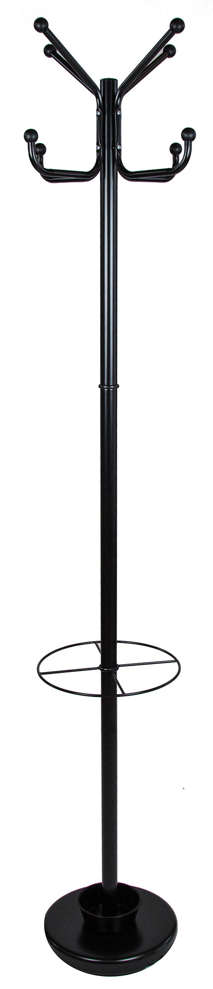 online Garderobenständer 35x35x180 cm aus Stahl mit schwarzem Schirmständer
