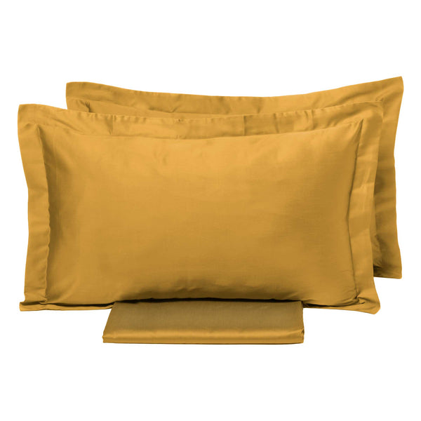 Doppelbettbezug mit Tasche und einfarbigen Kissenbezügen Garrini Clarice Gold prezzo