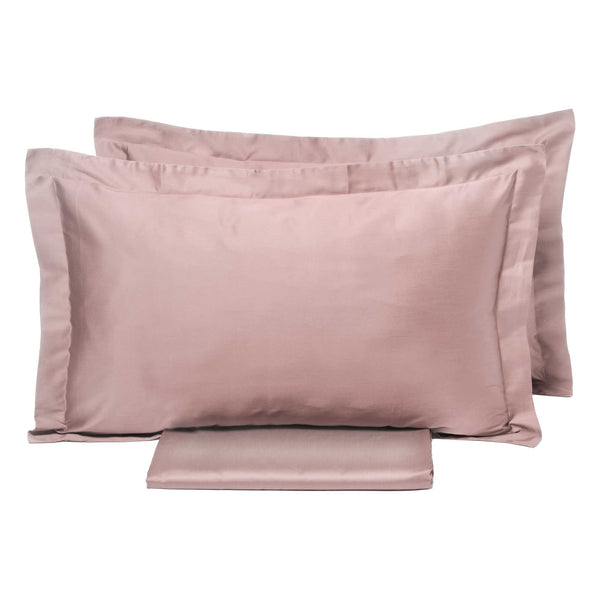 online Bettbezug für Doppelbett mit Tasche und Kissenbezügen, einfarbig Garrini Clarice Pink