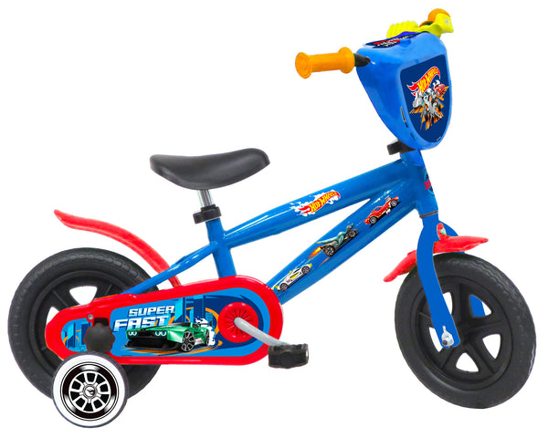 Bicicletta per Bambino 10” Senza Freni Gomme in EVA Hot Wheels Blu sconto