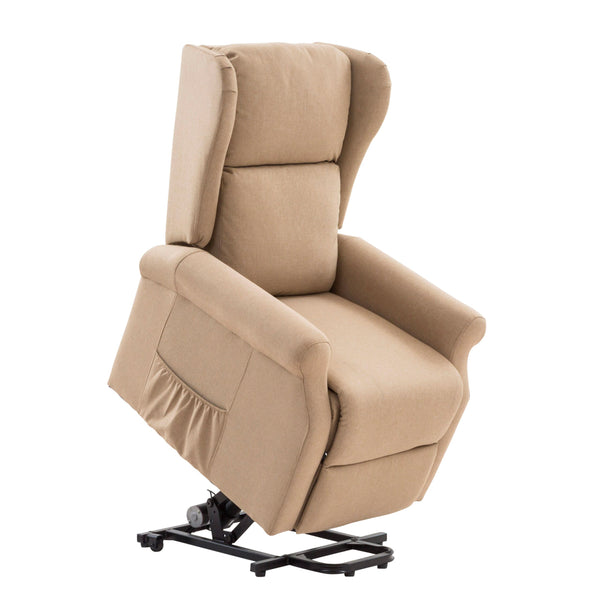 sconto Poltrona Alzapersona Elettrica 1 Motore Reclinabile Massaggiante in Tessuto Safari