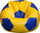 Bean Bag Pouf Ø100 cm in Baselli Yellow und Blue Soccer Ball