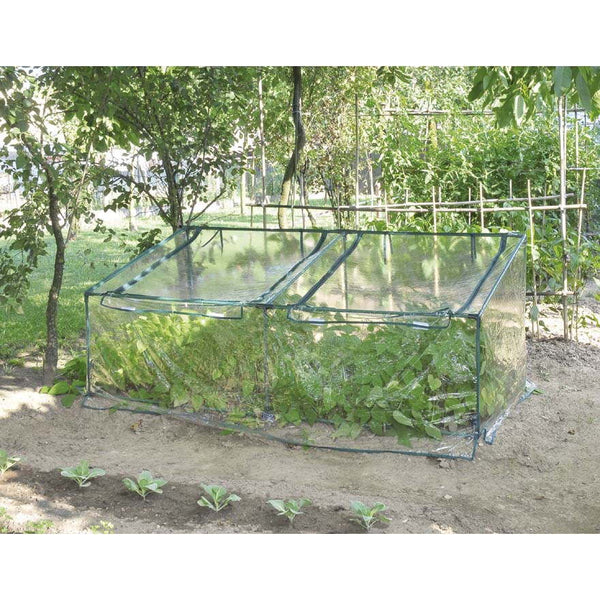 online Stahlgartengewächshaus mit grünem Erstlingsfruchttuch