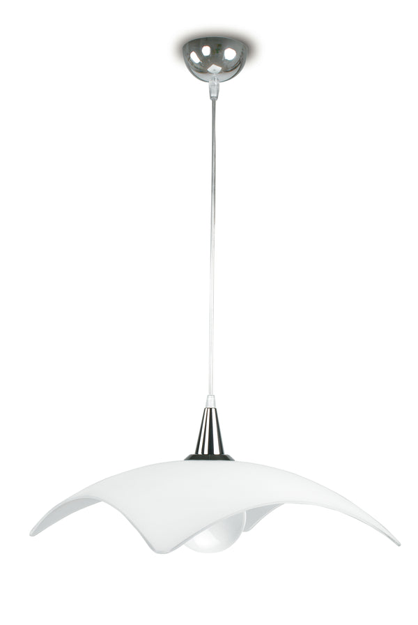 Minimal Suspension Lampenschirm aus weißem Glas Moderner Kronleuchter E27 Environment 254/01800 prezzo