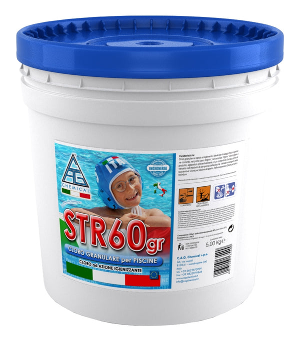 Chlorpulver für Schwimmbäder 5 Kg Cag Chemical STR60 sconto