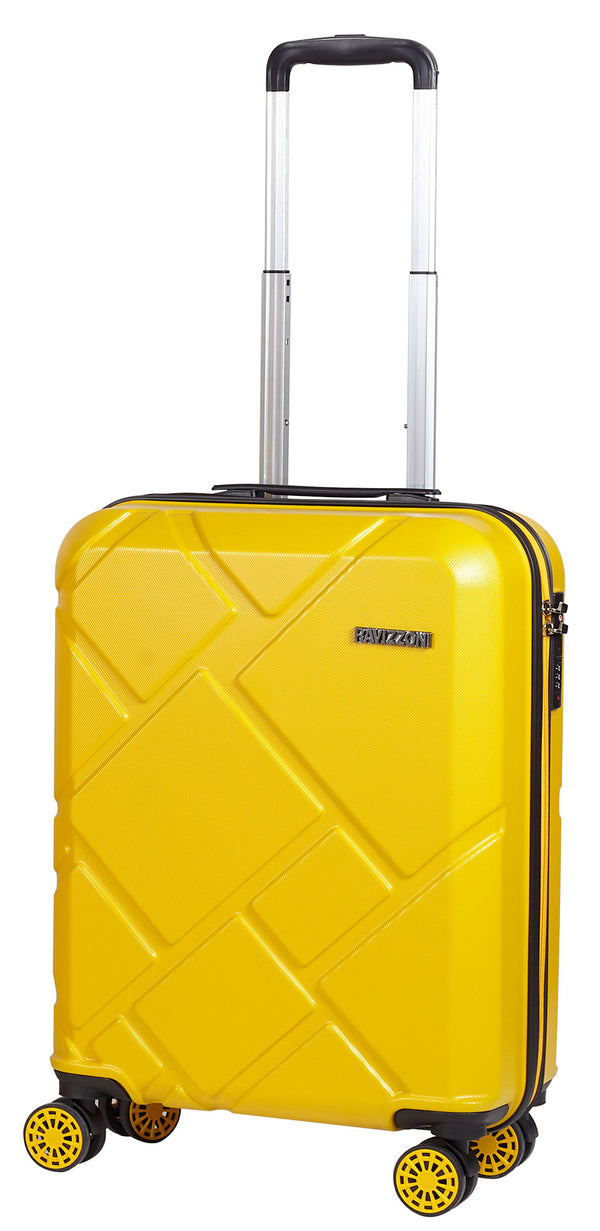 sconto Trolley Starrer Handgepäckkoffer aus ABS 4 Räder TSA Ravizzoni Mangogelb