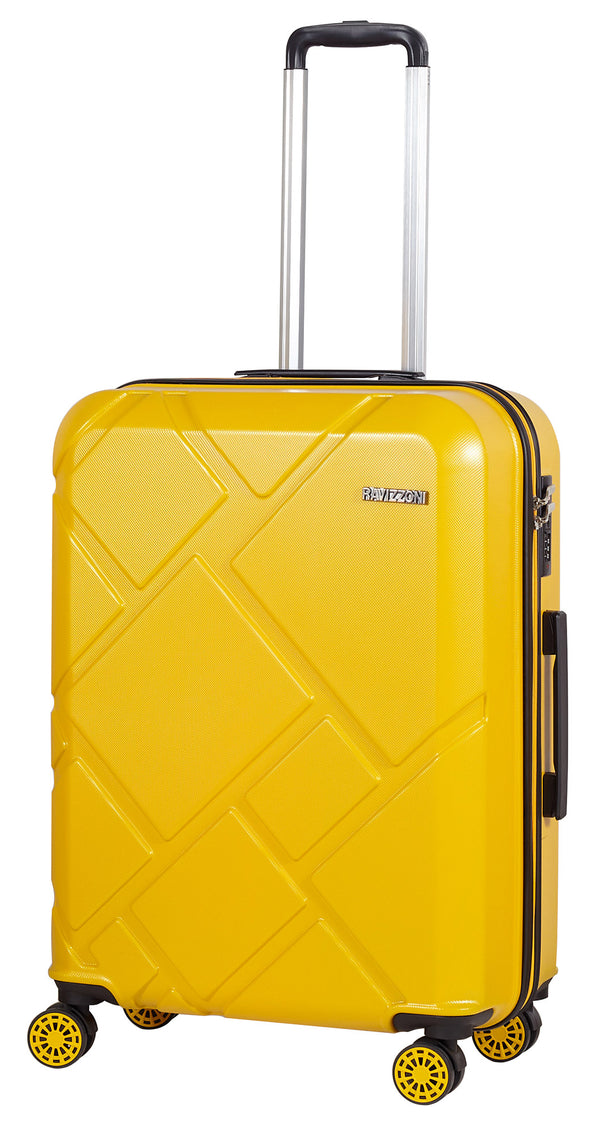 Trolley Medium Starrer Koffer aus ABS 4 TSA-Räder Ravizzoni Mango Yellow prezzo