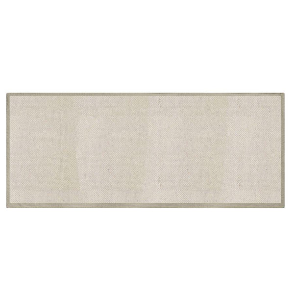 Tappeto Bagno Design Trama Semplice 50x150 cm in Cotone Bianco prezzo