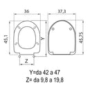 Copriwater per Modello Selnova Pro Pozzi Ginori 37,3x45,7x5 Saniplast Bilbao Bianco-3
