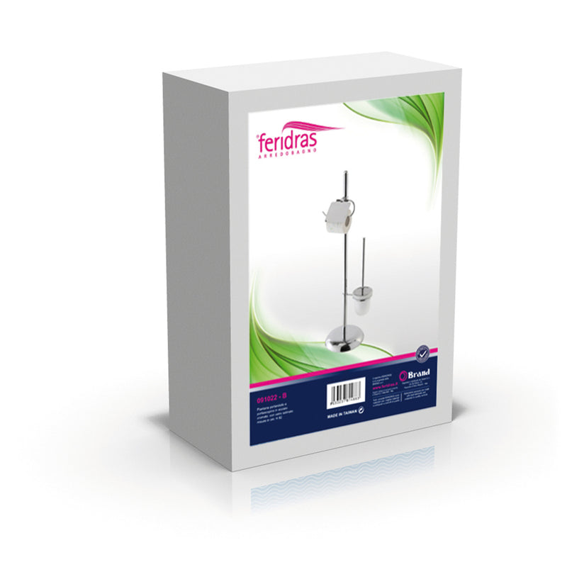 Piantana Porta Scopino Laterale e Porta Rotolo Altezza 81,70Cm-2