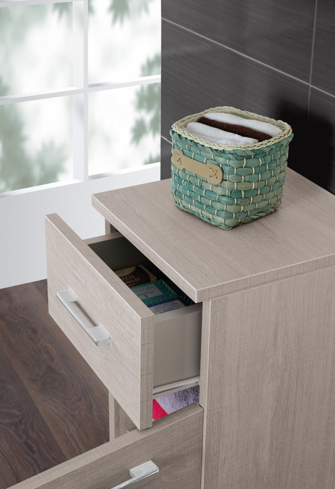 Mobile da Bagno Base Singola 33Cm Rovere Chiaro-2